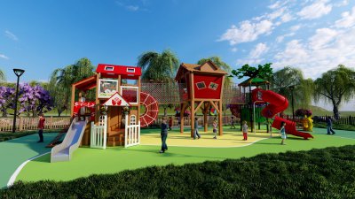 木(mù)質(zhì)非标定制棧道主題兒